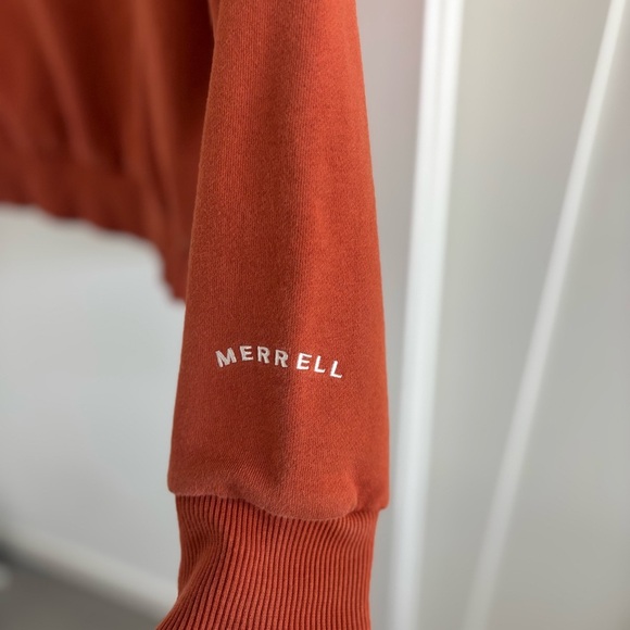 Merrell Good Natured Fleece Women's Orange Crewneck Sweatshirt Size Small - Picture 4 of 9